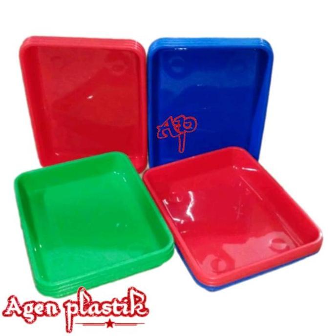 12 Pcs Nampan Plastik Kecil Serbaguna / Baki Segi Nelson No 1 / Nampan Saji Makanan Food Grade Kotak