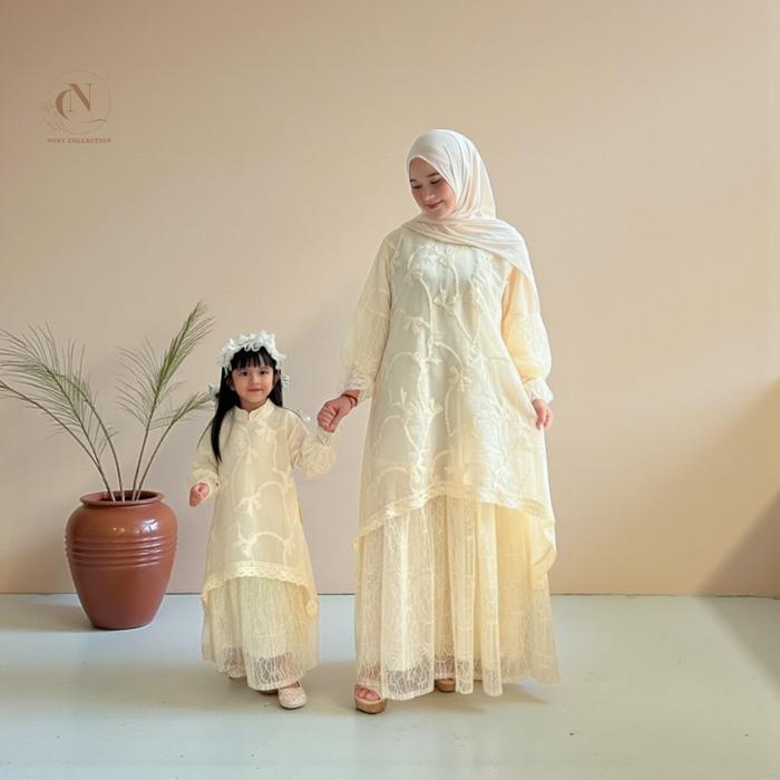 Bisa Cod - Isabella Gamis Bini Orang Long Dress Malay Anak Perempuan 2026 Free Belt Bahan Fairy Crep