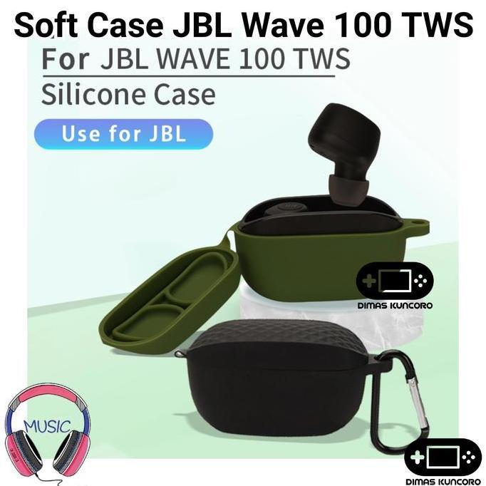SOFT CASE JBL WAVE 100 TWS SILICONE SILIKON 100TWS COVER PROTECTOR RINGAN & PRAKTIS