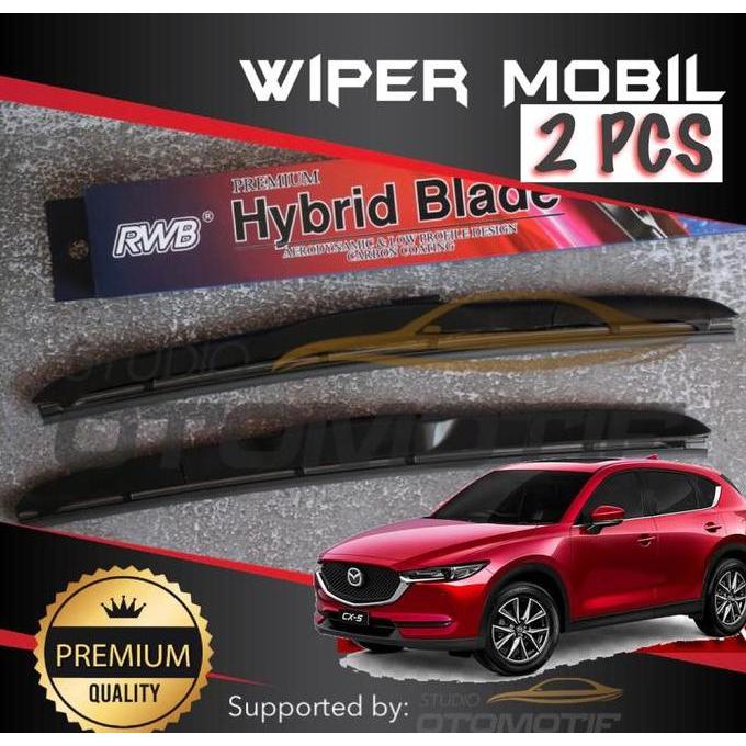 WIPER MAZDA CX5 CX 5 RWB HYBRID GRAPHITE 2 PCS ASLI