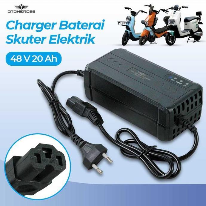 Charger Aki Sepeda Listrik Cas Baterai Aki Skuter Listrik DISKON