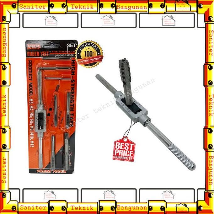 Tap Drat Ulir Luar Dalam 8Pcs Freed / Hand Tap Pembuka Baut Patah Slek Promo