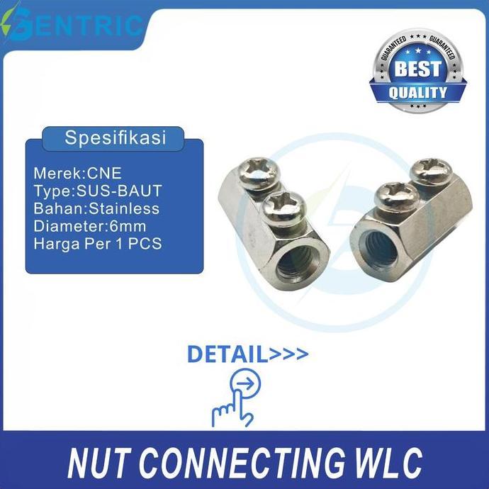 Wlc Nut Connecting Stainless /Baut Penyambung Stick Electrode Wlc 6Mm High Quality