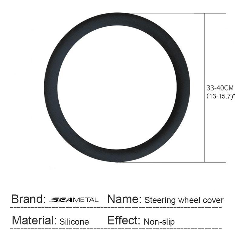 terbaru seametal cover stir mobil universal bahan silicon sarung stir mobil silikon 30-40cm 38cm 40c