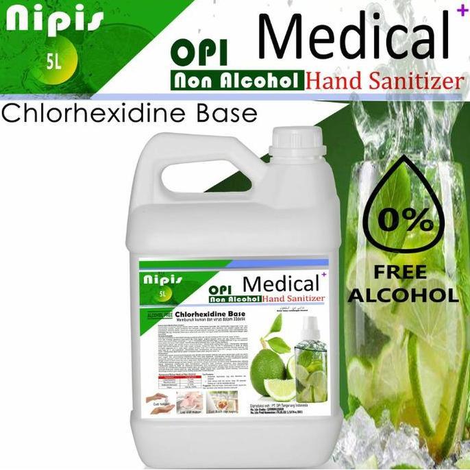 OPI Hand Sanitizer cair tanpa alkohol varian 500ml sampaidengan 5 liter KOD.OSB-HS58