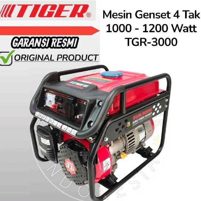 Mesin Genset 1000 Watt - 1200 Watt Tiger Tgr3000 / Genset Tiger 1000 Watt