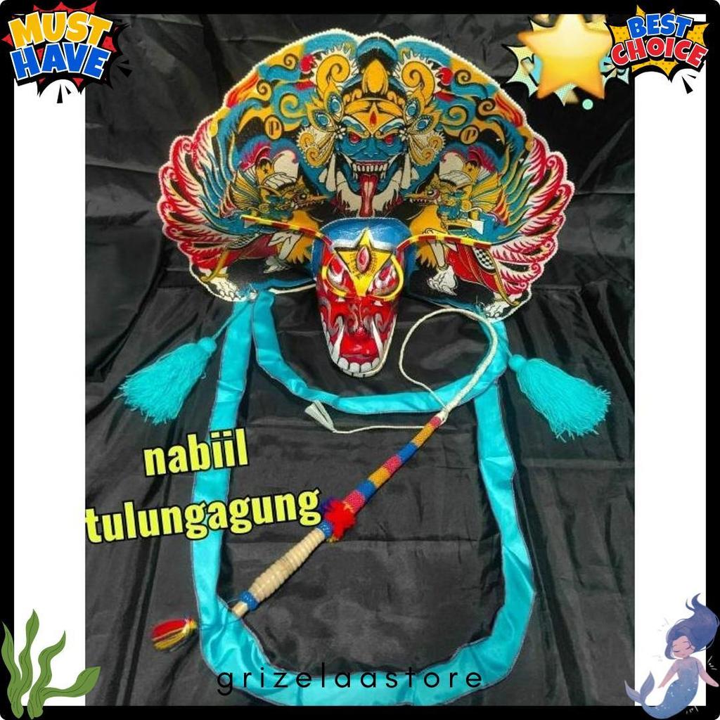 Terlaris Barongan Spon Devil Caplokan Devil Dihiasi Gondel Anting Cambuk