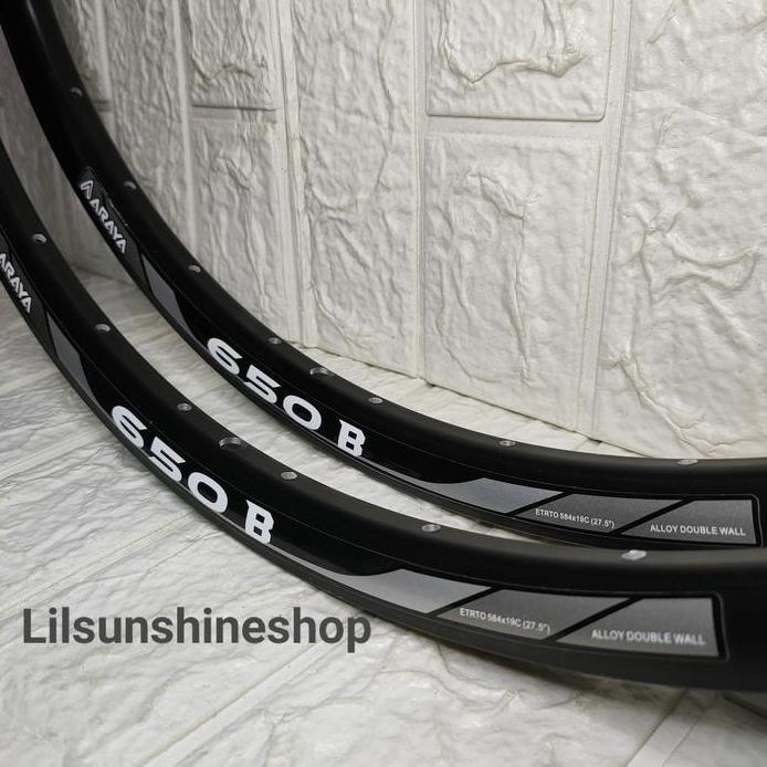 Velg Rims 27.5 ARAYA 650B Rim Lubang 32 Hole ETRTO 584 Disc Brake Double Wall Valve AV Jumlah SEPASA