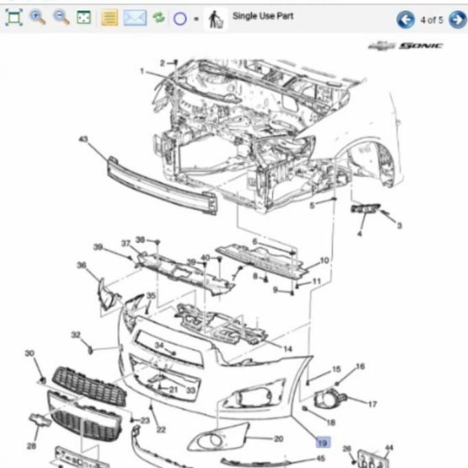 Bumper Bemper Depan Chevrolet Aveo Sonic Ori Gm
