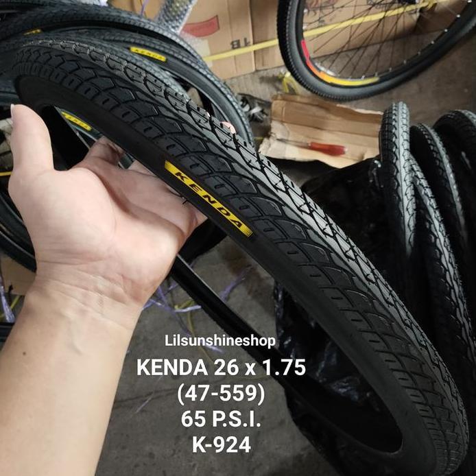 Ban Luar 26 x 1.75 KENDA K-924 Sepeda MTB Federal City Bike 26x1.75 Black