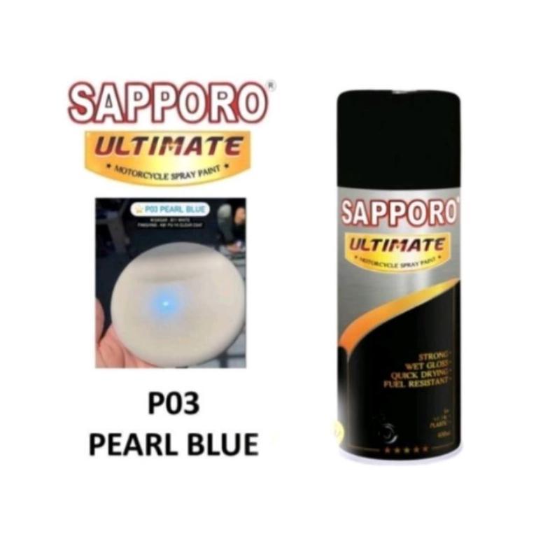Saporo Sapporo Ultimate P03 Pearl Blue 400ml Lembayung Putih Biru P 03 Cat Semprot Spray Paint Motor