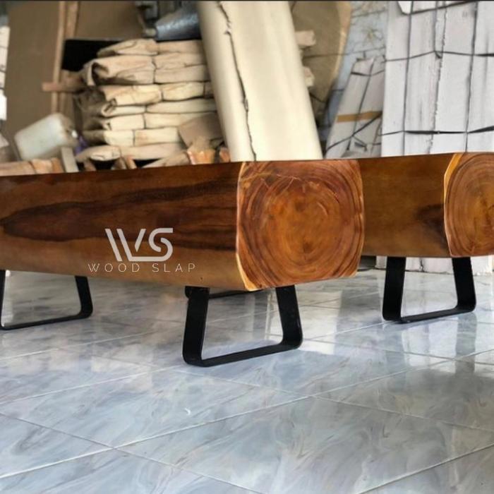 Bangku Balok Trembesi Solid Utuh Kayu Trembesi 1,5 meter