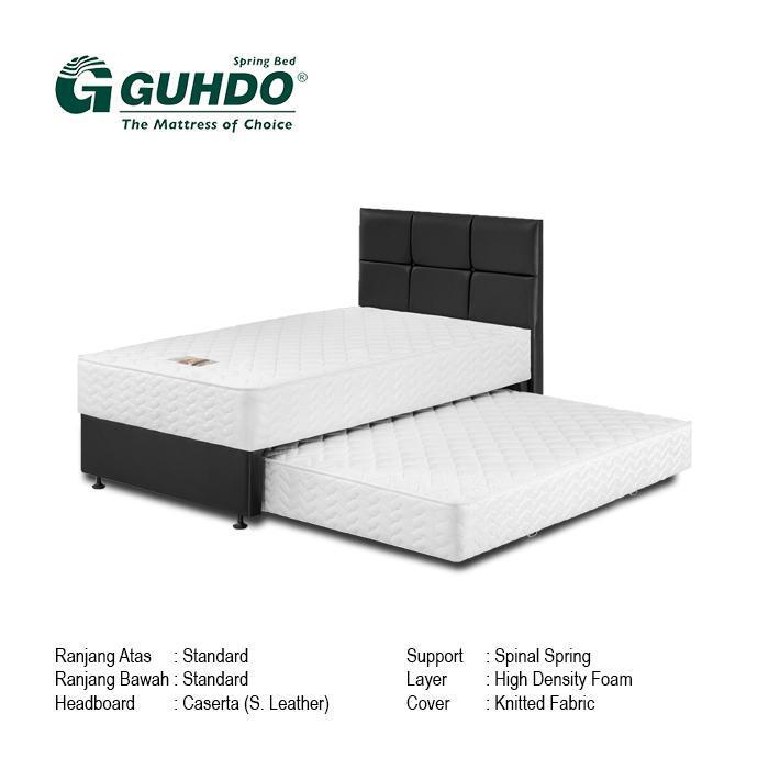 Guhdo Spring bed 2in1 Standard 90 100 120 140 160 180x200 HB Caserta Full set - Kasur springbed soro