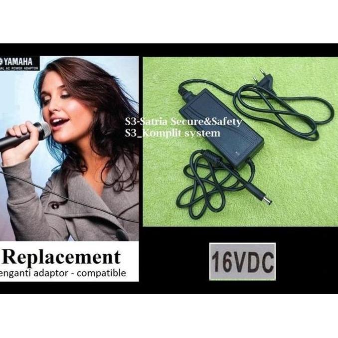 TERBARU ADAPTOR YAMAHA PSR / ADAPTOR ORGEN YAMAHA (COMPATIBLE ADAPTOR 16,5V 16V DC16V 16.0V