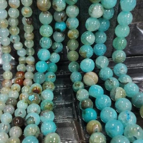 Manik Batu Alam Aquamarine Serat 6Mm 8Mm 10Mm 12Mm