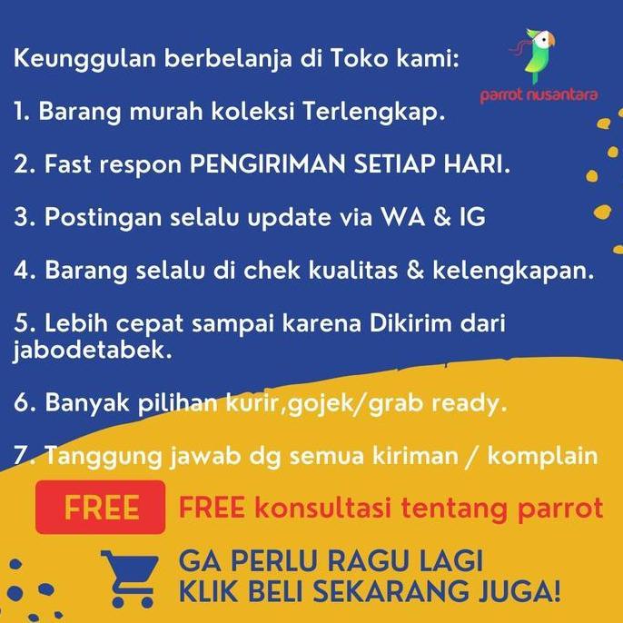 Box ff Free Fly Safari Box Burung Parrot Panjang Alexandrine IRN