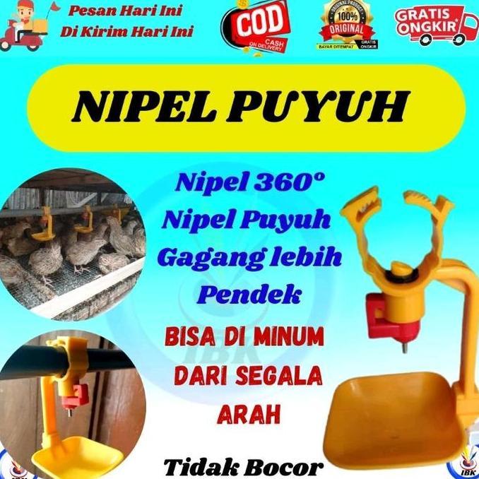 STOK TERBATAS - 25 pcs Nipel Nipple Nepel Puyuh Nipel Puyuh AN 009 P Alat Minum Puyuh Otomatis