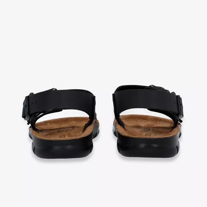 Ready Birkenstock Kano Regular Original Sandal Pria Leather - Black