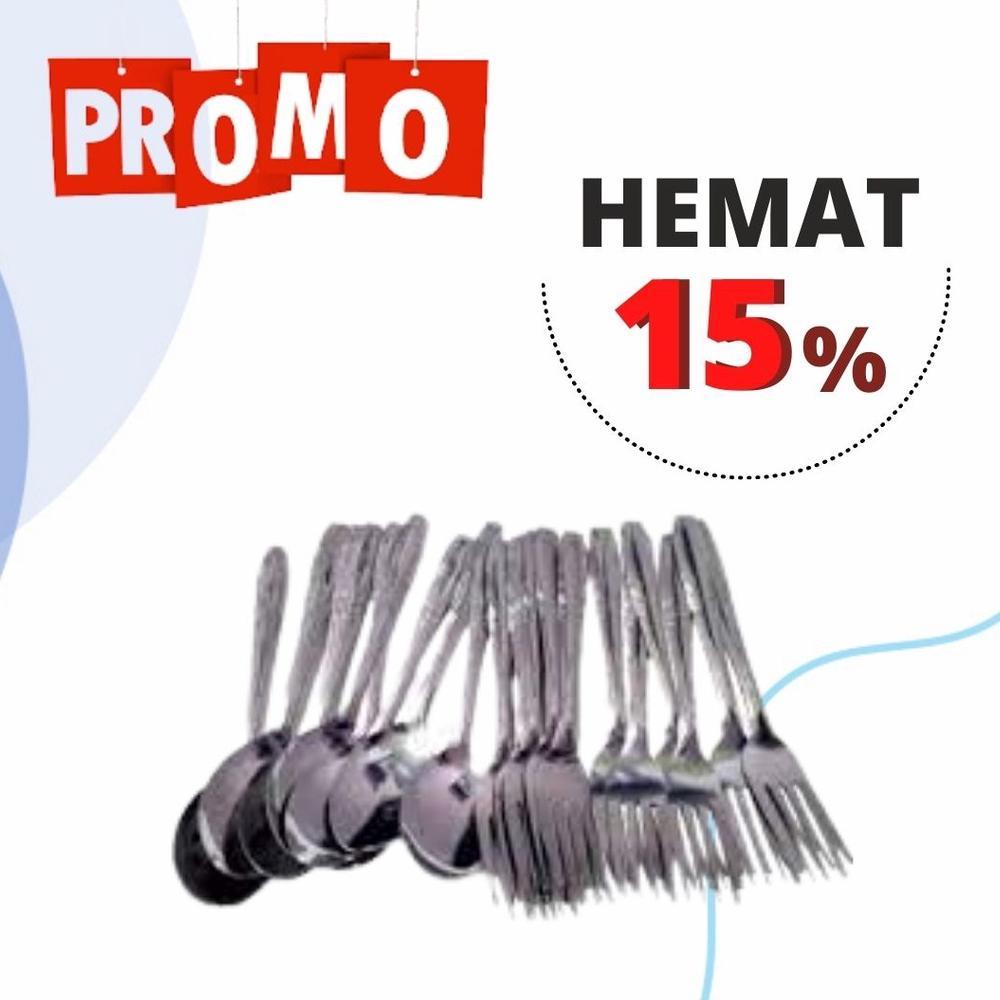 Promo 1 Lusin Sendok + 1 Lusin Garpu Stainless Steel Lebih Hemat Set Alat Makan Sendok Garpu Lusinan