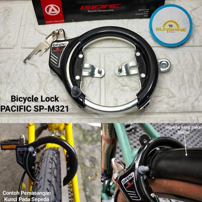 Kunci Gembok Sepeda Bicycle Lock PACIFIC M321 Seli Lipat Folding Bike CTB Mini Balap Siera