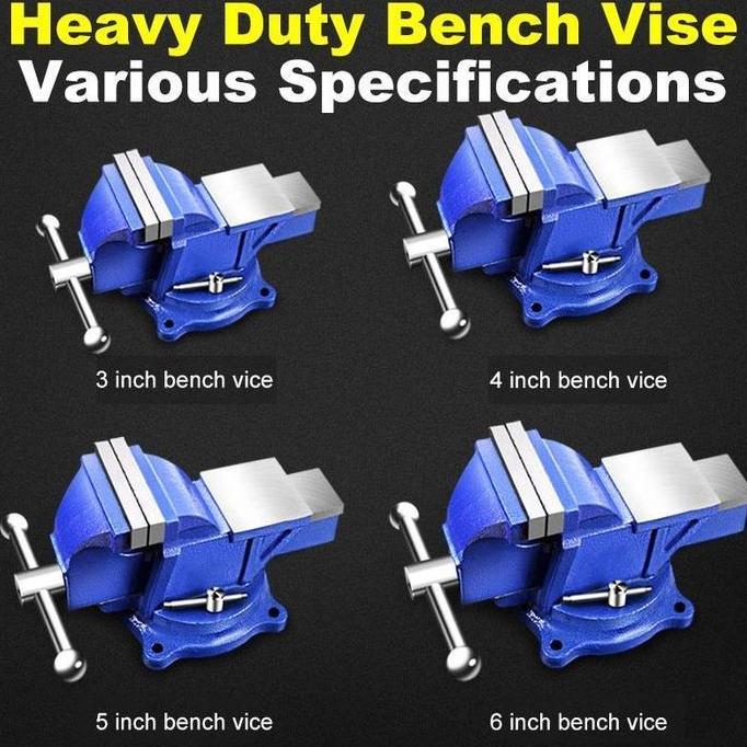 ZHAMBIRE Catok Besi 5 Inci /Ragum Besi 4 Inci Catok Ragum mini / Catok Paron Ragum Bench Vice 125mm 