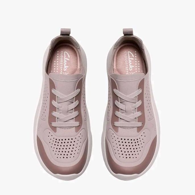 Ready Clarks Solevana Tie Original Sepatu Sneakers Wanita Mauve Combi