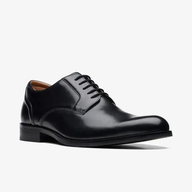 Ready Clarks Men's CraftArlo Lace Shoes Original Pantofel Pria Leather-Black