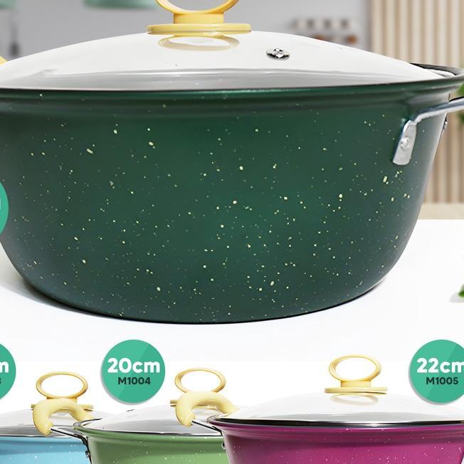 Panci Sop Banyak Ukuran / Panci Sop Enamel Stainless / Soup Pot Panci Susu Enamel