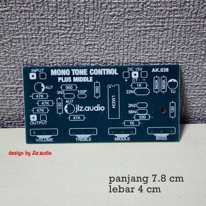 ZHAMBIRE PCB MONO TONE CONTROL PLUS MIDDLE 4 POTENSIO