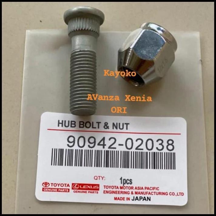 GRATIS ONGKIR BAUT RODA AVANZA XENIA ORI + MUR RACING HUB BOLT NUT AVANZA XENIA ORI 
