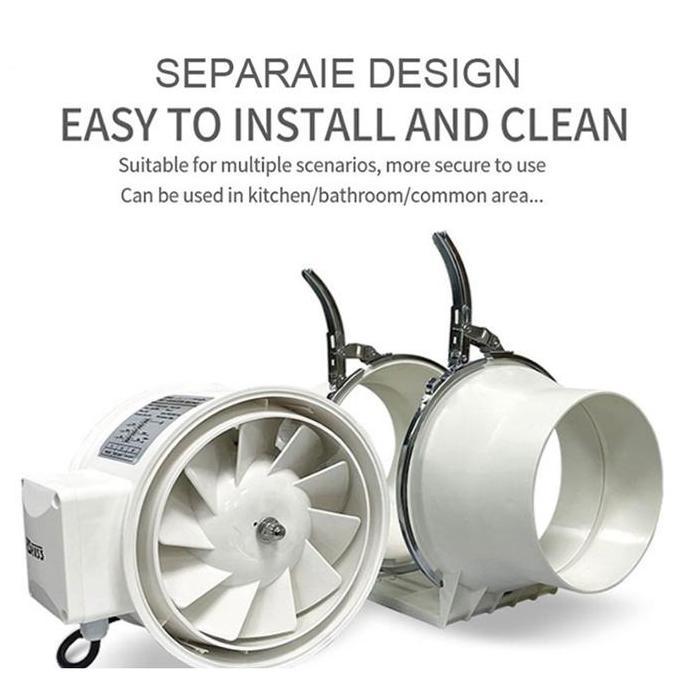 NILKAN Blower Ventilasi Kipas Saluran Sebaris Blower Ventilasi Pembersihan Saluran Segaris Inline Ex
