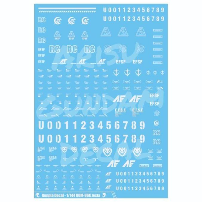 Water Slide Decal Gundam Jesta HG HGUC 1/144 Jesta Cannon