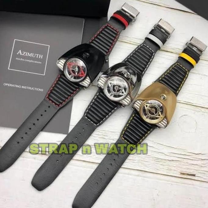 Ready Jam Tangan Pria Wanita Azimuth GT Swiss Kulit Leather Strap Limited
