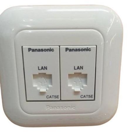 PANASONIC STOP COLOKAN OUTLET DATA MODUL LAN RJ45 CAT 5E + RJ45 CAT 5E WEJ2488 PROMO