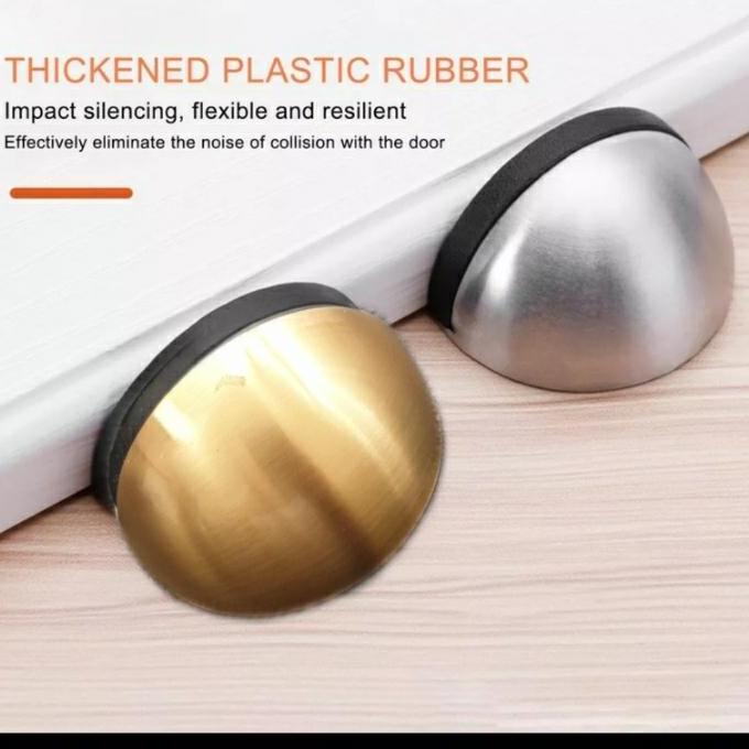 Door stopper penahan pintu satin brass karet bumper 3M double tape