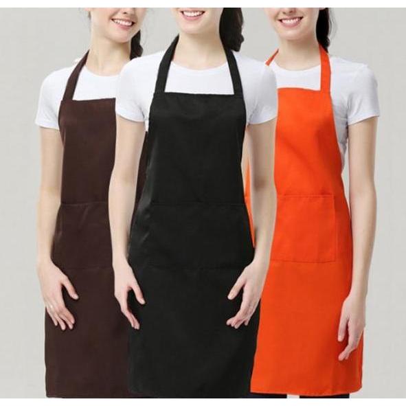 CELEMEK/APRON/RESTORAN/KOKI/MASAK/ CELEMEK HITAM POLOS