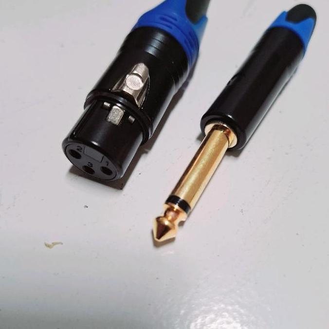 ZHAMBIRE 1 set jek Mic Jek xlr female+jek akai mono GOLD
