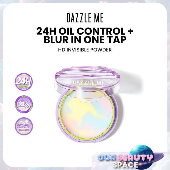 PROMO HARI INI - Dazzle Me 24H Oil Control Blur In One Tap HD Invisible Powder Bedak Padat Tahan Lam
