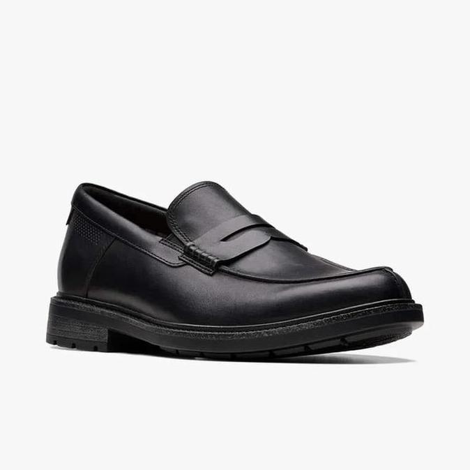 Ready CLARKS Un Shire Step Original Loafers Pria Leather - Black