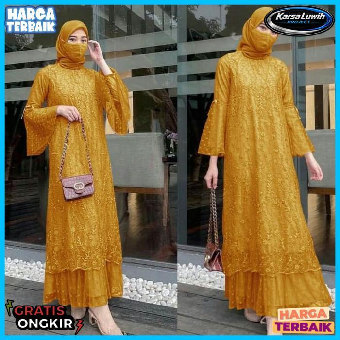Quality Angel Dress Brukat Tulle / Dress Muslim Bcb
