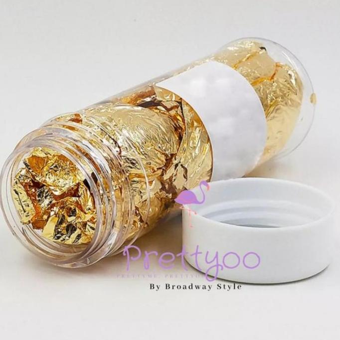 Edible Gold Leaf Jumbo Botol / GOLD SHEET LEAF PAPER KERTAS