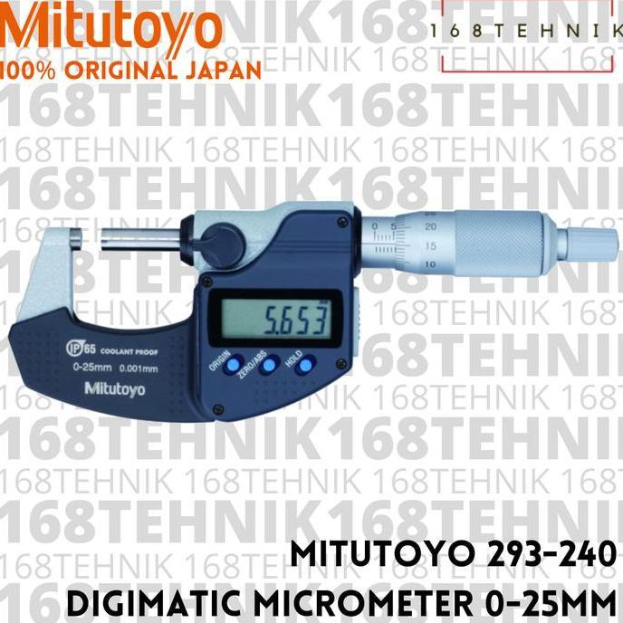 MITUTOYO 293-240-30 DIGITAL MICROMETER 0-25 MM DIGIMATIC MICROMETER