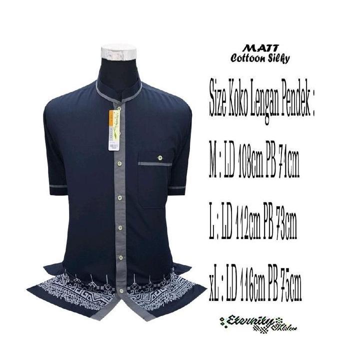 baju koko lengan pendek dewasa Eternity muslim