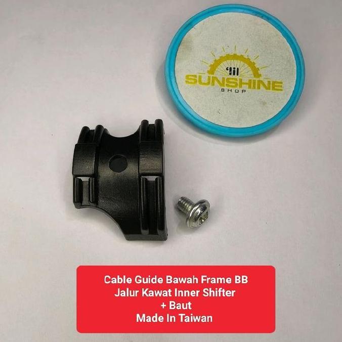 Klem Cable Guide Bawah Frame BB Bottom Bracket Jalur Kawat Inner Shifter PVC Plus Baut Sepeda MTB Fe