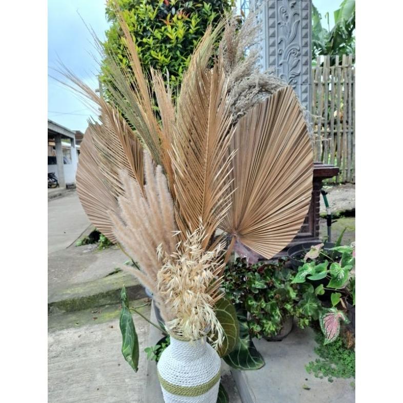 MARTARYNASTALL BUNGA HIASAN RUANG TAMU. BUNGA HIAS. BUNGA KERING. BUNGA SUDUT RUANGAN +VAS50CM TERLA