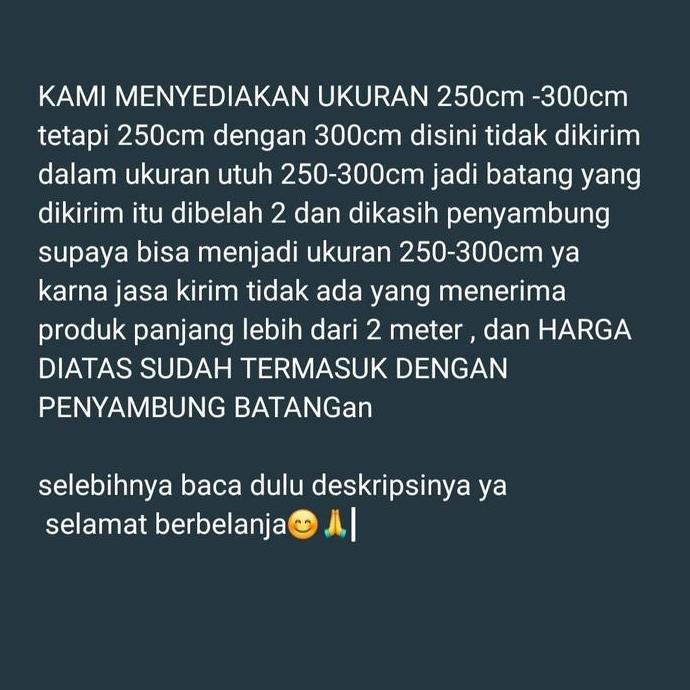 Ready Besi gorden ukuran 250-300cm/batang gorden besi gorden