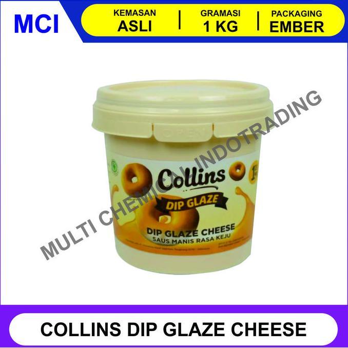 COLLINS DIP GLAZE 1 KG - TOPPING DONAT PISANG NUGGET - CHEESE KEJU