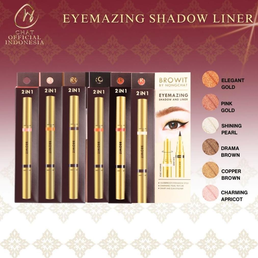 NEW BROWIT BY NONGCHAT Eyemazing Shadow Liner | Eyeshadow Shimmer | Eyeliner | Eyeshadow Stick [terb