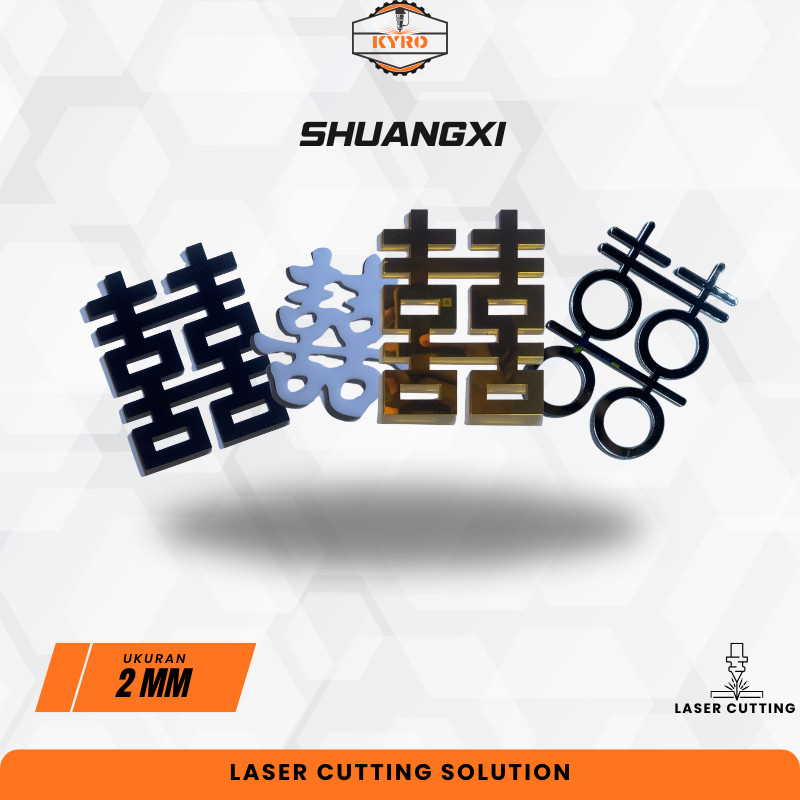 Hiasan Sangjit / Hiasan ShuangXi / Akrilik Mirror ShuangXi / Dekorasi Seserahan / Dekorasi Shuang Xi