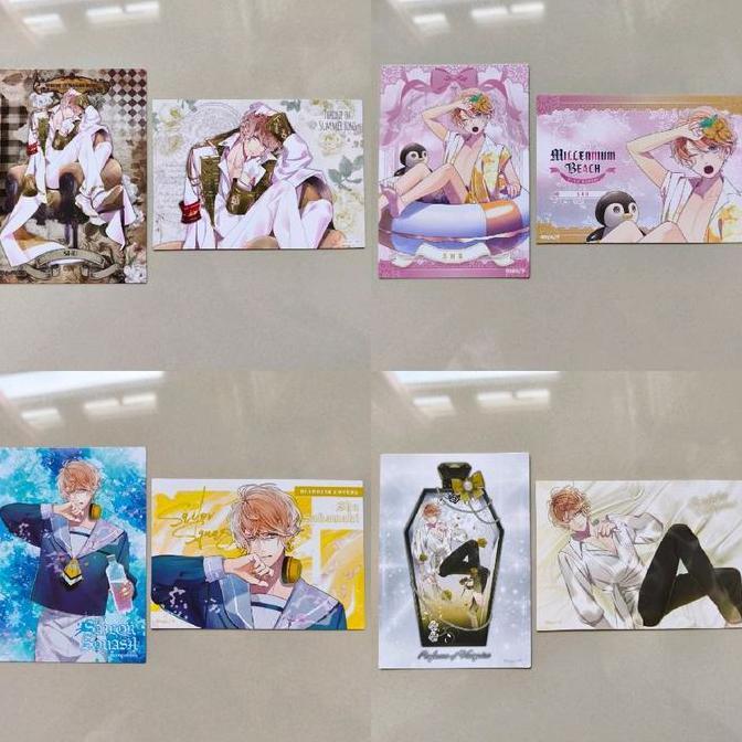 Official Merch Diabolik Lovers Shu Sakamaki Bromida Set 2pcs Kuji Prize / Postcard Poster Anime Ori